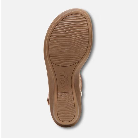 NEW SOUL Naturalizer Women Solo Metallic Comfort Strappy Sandals Size 9.5W Brown - Picture 3 of 5